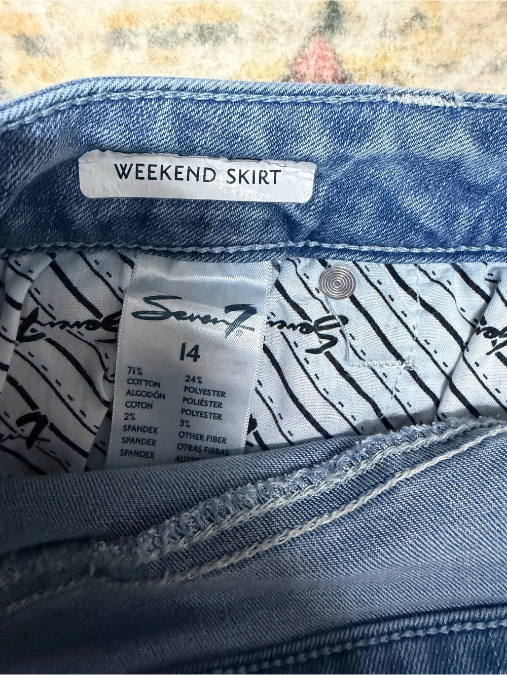 Seven7 Button-Front “Weekend Skirt”
